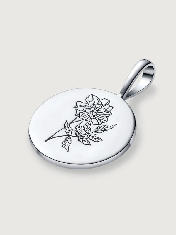 Pandantiv din Argint Birthflower Bloom Silver - October Marigold